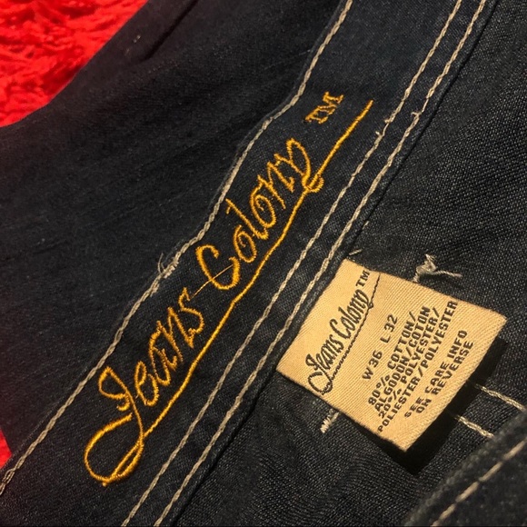 ❗️Rare❗️Vintage Jeans Colony Mens Embroidered Jeans - Picture 4 of 6